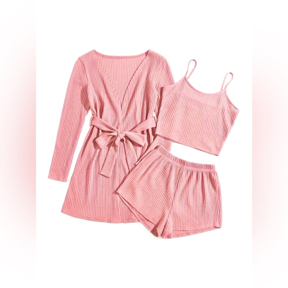 Women's Pink Sleepwear Loungewear Set Soft Comfy New Boutique - Picture 2 of 5
